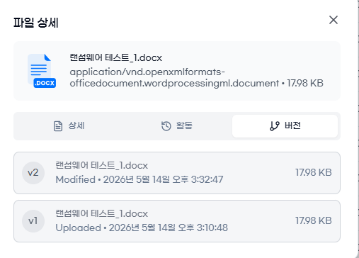 파일 상세 — 버전 이력