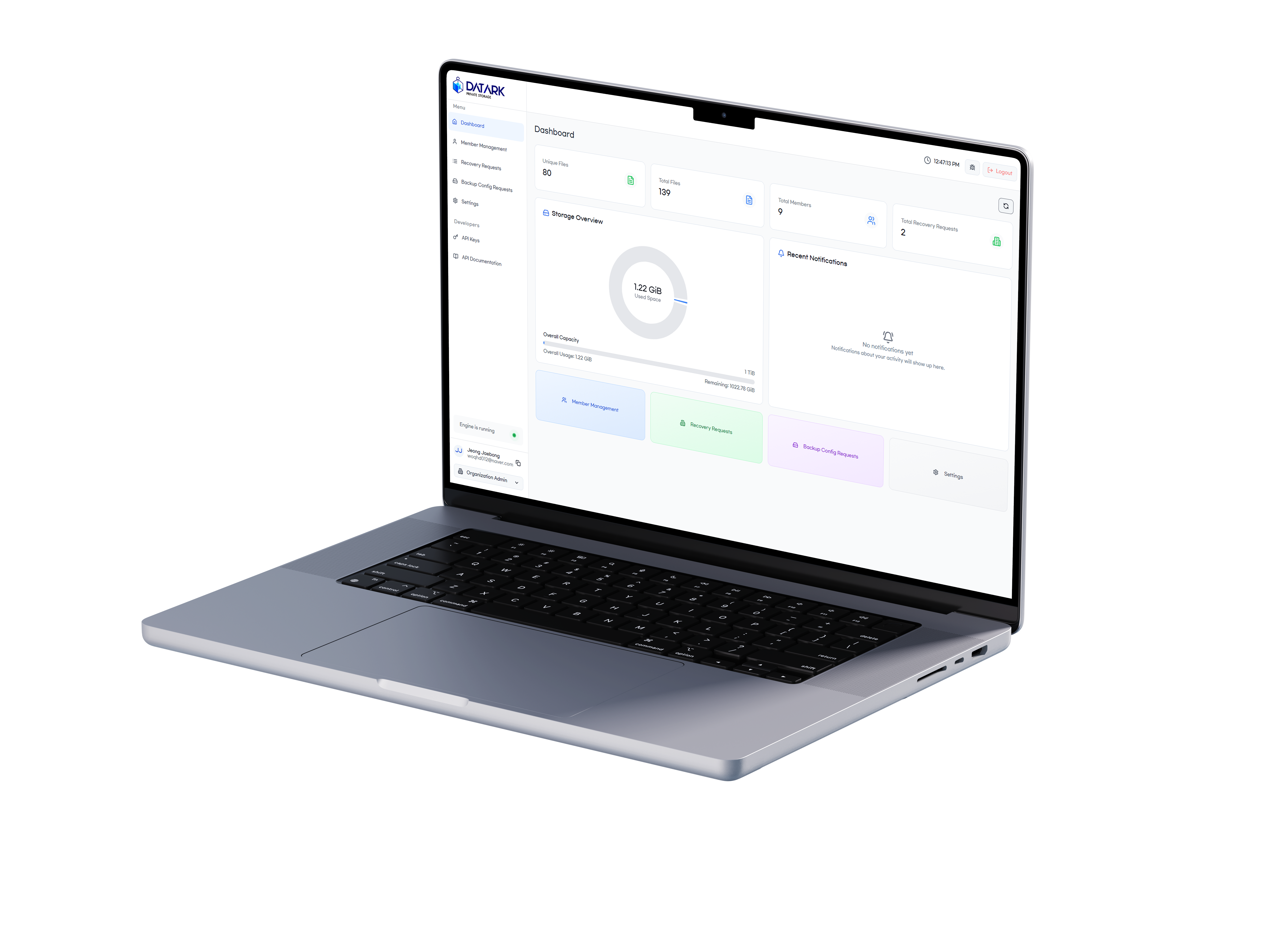 관리자 대시보드